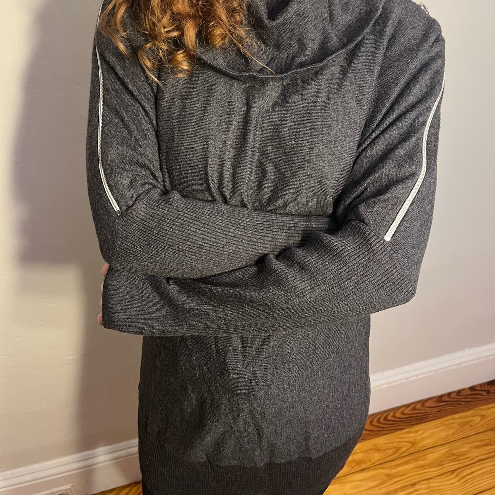 Grey Michael Kors Sweater with Sleeve Zippers